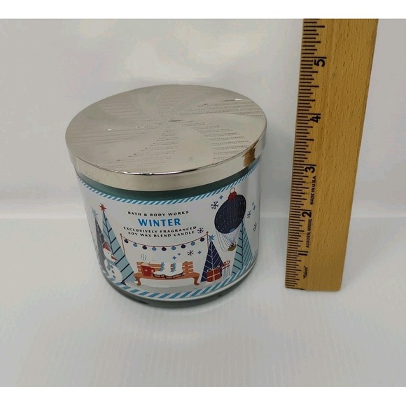 Bath & Body Works WINTER 3-Wick Candle Soy Wax‎ Blend Large Blue Exclusive Scent - Picture 4 of 6